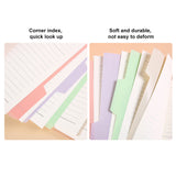 A4 PP Plastic Binder Index Divider Sheets, 30 Holes Tab Divider for Notebook, Rectangle, Mixed Color, 290x215x0.1mm, Hole: 5.3mm & 7.7mm, 4pcs/set