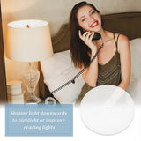 Flat Round PP Lamp Shade Diffuser, White, 200x2mm, Hole: 10mm