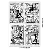 Custom PVC Plastic Stamps, for DIY Scrapbooking, Photo Album Decorative, Cards Making, Stamp Sheets, Film Frame, Angel & Fairy, 29.7x21cm