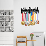 Iron Medal Hanger Holder Display Wall Rack, 2-Line, with Screws, Running, Sports, 150x400mm