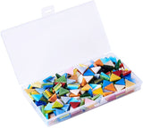 Mosaic Glass Cabochons, Triangle, Mixed Color, 15x3mm, about 350~360pcs/box