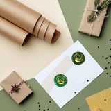 Golden Tone Brass Wax Seal Stamp Head with Wooden Handle, for Envelopes Invitations, Gift Card, Deer, 83x22mm, Stamps: 25x14.5mm