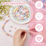 120Pcs 6 Colors Food Grade Eco-Friendly Silicone Beads, Chewing Beads For Teethers, DIY Nursing Necklaces Making, Round, Mixed Color, 9mm, Hole: 1.4mm, 20pcs/color