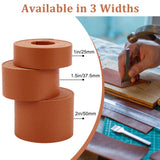 2M Flat Double Face Lychee Pattern Imitation Leather Band, Chocolate, 50x1.8mm, about 2.19 Yards(2m)/Roll