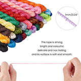 Nylon Thread Nylon String for Beading Jewelry Making, Mixed Color, 1mm, 27colors, 24m/bundle, 1bundle/color, 27bundle/set