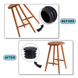 20Pcs Plastic Furniture End Caps, Metal Chair Leg Inserts Plug, Round Tube Inserts, Chair Leg Glide Protectors, Column, Black, 25x21mm