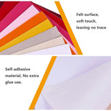 Jewelry Flocking Cloth, Self-adhesive Fabric, Rectangle, Mixed Color, 29.5x20x0.07cm, 19colors, 1pc/color, 19pcs/set