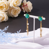 304 Stainless Steel Stud Earring Findings, with Flat Plate, Flat Round, Mixed Color, 36pcs/box