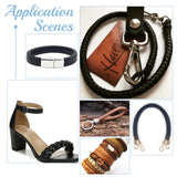 Flat Braided Leather Cord, for Necklace & Bracelet Making Accessories, Coconut Brown, 12x6mm