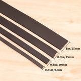 3Pcs Flat Leather Jewelry Cord, Jewelry DIY Making Material, Coconut Brown, 6x2mm, about 80cm/pc