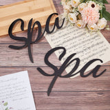 2Pcs Acrylic Spa Signs, with 30Pcs Acrylic Double-sided Sticker, Flat Round, for Salon Wall Decoration, Mixed Color, 230x190x2.9mm