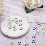 Iron Jump Rings, Open Jump Rings, Mixed Color, 10x1mm, Inner Diameter: 8mm, 80pcs/box