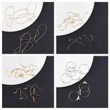 Brass Earrings Findings Kits, Earring Hooks & Leverback Earring Finding, for DIY Earrings, Platinum & Golden, 160pcs/box