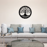 Iron Wall Art Decorations, for Front Porch, Living Room, Kitchen, Matte Style, Tree of Life Pattern, 291x1mm