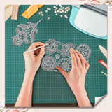 Flower Carbon Steel Cutting Dies Stencils, for DIY Scrapbooking, Photo Album, Decorative Embossing Paper Card, Flower, 140~171x81~119x0.8mm, 2pcs/set