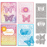 Butterfly Carbon Steel Cutting Dies Stencils, for DIY Scrapbooking, Photo Album, Decorative Embossing Paper Card, 107~152x108~112x0.8mm, 3pcs/set