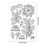 Custom Summer Theme PVC Plastic Clear Stamps, for DIY Scrapbooking, Photo Album Decorative, Cards Making, Leaf, 160x110mm