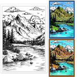 Mountain Summer Theme Clear Stamps