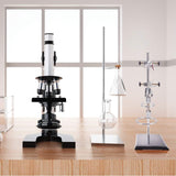 Laboratory Support Stand with Rod, Lab Clamp, Flask Clamp, Condenser Clamp Stands, Lab Supplies, Silver, 213x138x14mm
