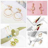 Iron Ball Stud Earring Findings, with Loop and 304 Stainless Steel Ear Nuts, Golden & Stainless Steel Color, 240pcs/set