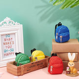 Cloth Dolls Bag, Backpack, Mixed Color, 7.4x6.4x2.3mm, 6 colors, 1pc/color, 6pcs/set