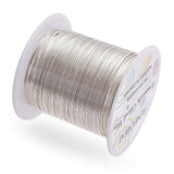 Round Copper Wire, for Wire Wrapped Jewelry Making, Silver, 18 Gauge, 1mm, about 98.42 Feet(30m)/roll