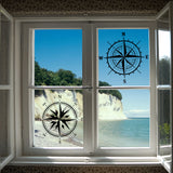 PVC Wall Stickers, for Wall Decoration, Compass Pattern, 750x390mm