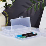 Transparent Plastic Bead Containers, with Hinged Lids, for Beads and More, Rectangle, Clear, 15x9.5x2cm