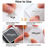 Custom PVC Plastic Clear Stamps, for DIY Scrapbooking, Photo Album Decorative, Cards Making, Flower, 160x110x3mm