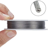 Tiger Tail Wire, Stainless Steel Wire, Stainless Steel Color, 0.25mm, about 492.12 Feet(150m)/roll