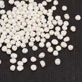 1 Strand Natural Cultured Freshwater Pearl Beads Strands, Two Sides Polished, Creamy White, 3~4mm, Hole: 0.8mm,  about 110pcs/strand, 13.6 inch