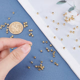 Brass Beads, Long-Lasting Plated, Rondelle, Golden, 4x3.5mm, Hole: 1.6mm, 300pcs/box