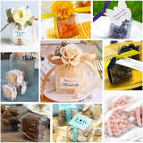 Foldable Transparent PET Box, for Wedding Party Baby Shower Packing Box, Square, Clear, Finished Product: 8x8x8cm