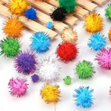 Handmade DIY Doll Craft Pom Pom Yarn Pom Pom Balls, with Metallic Cord, Mixed Color, 12mm, 120pcs, 25mm, 120pcs, 30mm, 120pcs, 360pcs/set