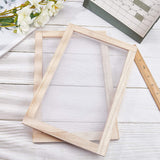 Wooden Paper Making, Papermaking Mould Frame, Screen Tools, for DIY Paper Craft, Rectangle, BurlyWood, 30x20x1.25cm