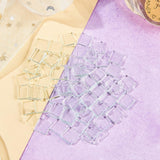 Transparent Glass Cabochons, Mosaic Tiles, for Home Decoration or DIY Crafts, Square, Clear, 10x10x2.7mm, 280g/box