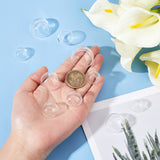 10pcs 5 style Transparent Glass Display Dome, Plant Terrarium Decor, Half Round, for DIY Display Case Wish Bottle, Clear, 18~30mm, Inner Diameter: 15.29~27.41mm, 2pcs/style
