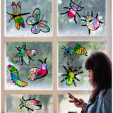 Suncatcher Craft Set, for Kids Window Paint Art Painting, Animal Pattern, 13.8~21x13.1~21cm, about 10pcs/set