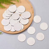 Stainless Steel Stamping Blank Tag Cabochons, Flat Round, Stainless Steel Color, 30x1mm, 30pcs/box