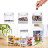 Plastic Empty Cosmetic Containers, with Aluminum Screw Top Lids, Clear, 40x47mm
