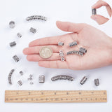 DIY Kit, with Alloy Beads and Plastic Hair Pin Bun Maker, Antique Silver, 9.5x9mm, Hole: 6mm, Total 69pcs/bag