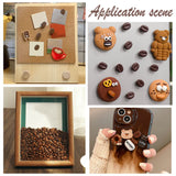 120Pcs Opaque Resin Decoden Cabochons, Imitation Food, Coffee Bean, Coconut Brown, 17x13.5x6mm