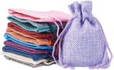 Burlap Packing Pouches Drawstring Bags, Mixed Color, 9x7cm, 10pcs/se