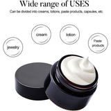 Portable Glass Cosmetics Cream Jar Sets, with Face Mask Cream Spoon Plastic Stick, Coconut Brown, Jar: 3.35x4.35cm, capacity: 15g, 15pcs/box