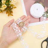 Hollow Lace Embossing Ribbon Tape DIY Sewing Wedding Decoration Accessories, Music Note, White, 30mm, 10yard/bundle