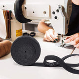 Polyester Non-Slip Silicone Elastic Gripper Band, for Garment Sewing Project, Black, 30x1mm, about 8yards/roll