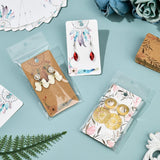 Cardboard Earring Display Cards, Rectangle, Mixed Color, 9x5x0.04cm, Hole: 1.5mm, 260pcs/set