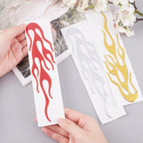 Flame Pattern Waterproof PVC Car Sticker Decals, DIY Car Decorations, Mixed Color, 203x47x1mm, 3 colors, 2pcs/color, 6pcs/set