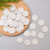 304 Stainless Steel Cabochons, Blank Tag, Flat Round, Stainless Steel Color, 24.85x0.5~1mm, 50pcs/box