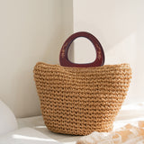 Wooden Handles Replacement, for Handmade Bag Handbags Purse Handles, Triangle, Coffee, 14.9x16x0.9cm